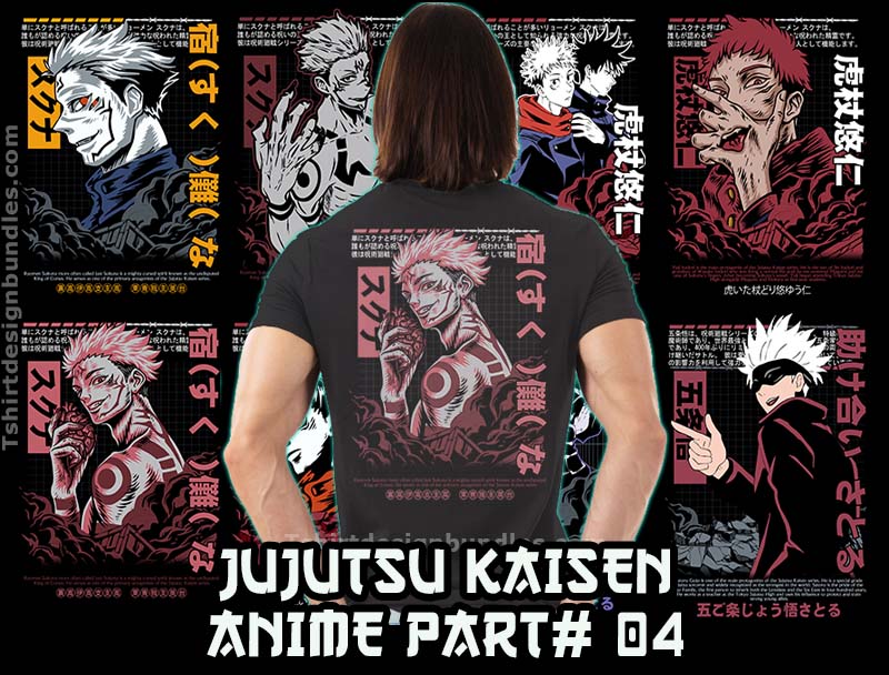 jujutsu kaisen tshirt design bundle