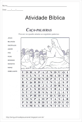 A multiplicação - caça-palavras