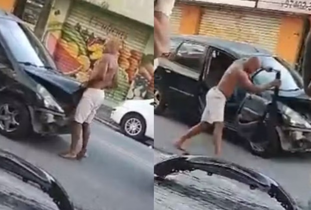 GCM de folga destrói carro de vigilante em briga de trânsito em Barueri, Grande SP; veja vídeo