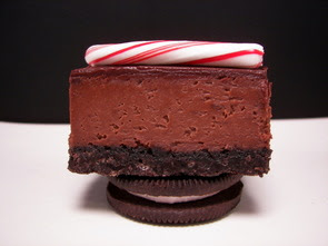 Chocolate-Peppermint Cheesecake Candy Cane Bars