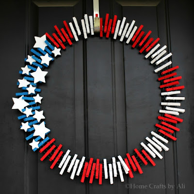 Home Crafts by Ali 2015 wreath craft DIY holiday 4th of july