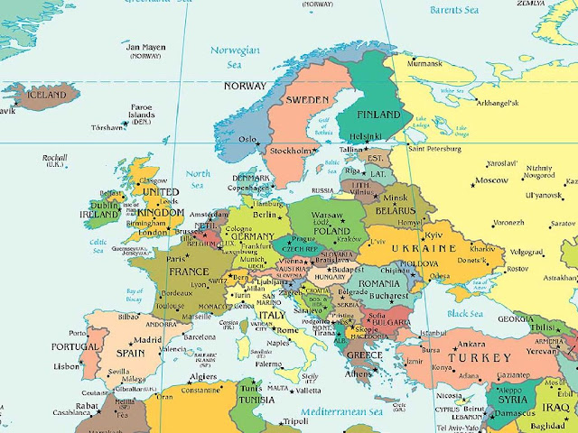 Europe Map Landforms 