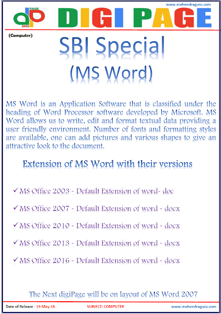 Digi page-Ms Word