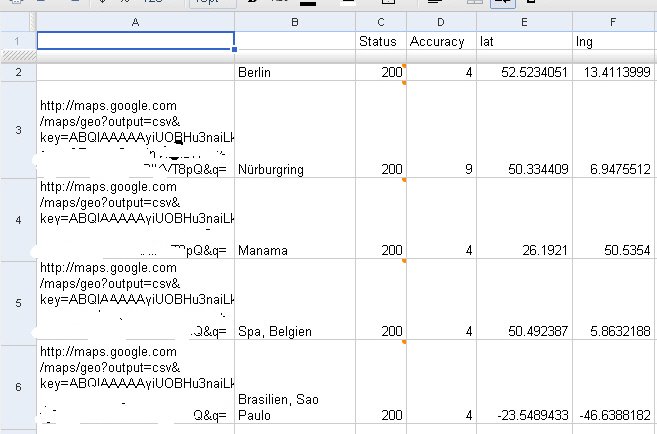 Google-Docs-Maps-GeoCoding-Weather-API