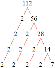 Factor Tree of 112