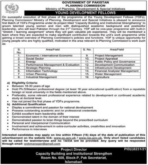 Latest Planning Commission Management Posts Islamabad 2022