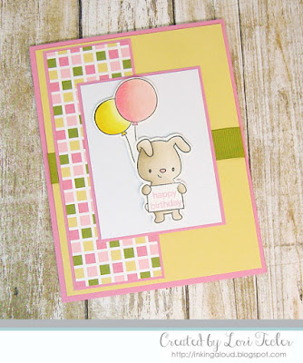 Birthday Bunny card-designed by Lori Tecler/Inking Aloud-stamps from Hello Bluebird