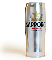 Sapporo 22 ounce beer can