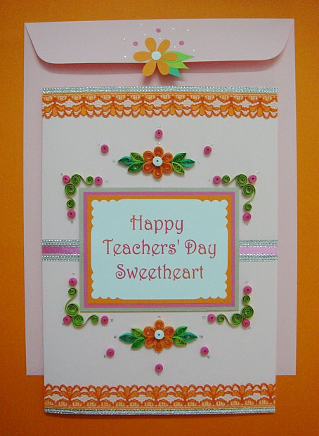 Lin Handmade Greeting Cards: Happy Teachers' Day Sweetheart.