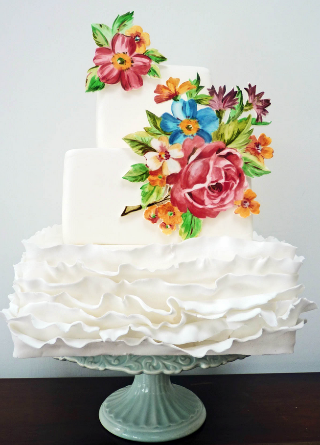 hand painted cake from Nevie-Pie Cakes