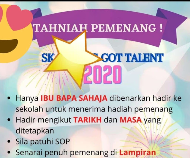 DHIA BATRISYA MENANG KIDS GOT TALENT 2020 DI SEKOLAHNYA