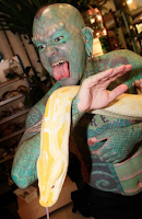 Eric Sprague (Lizard Man) Turns from human to lizard