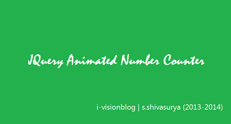  Animated Number Counter From Zero To Value - JavaScript  Animation Part 2 ~ i-visionblog