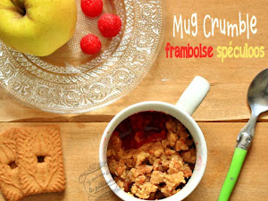 Mug crumble pomme framboise et spéculoos {facile et rapide}