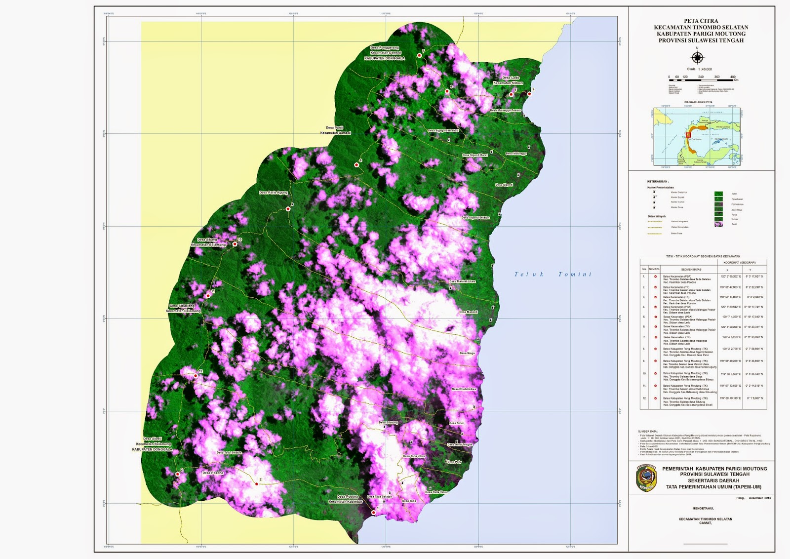 DATA SPASIAL GIS: verifikasi segmen peta batas kecamatan 