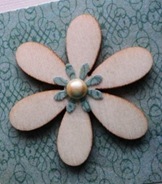 Kars wooden flower embellishment