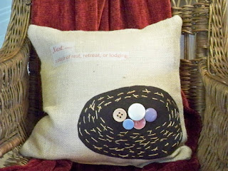 handmade nest pillow