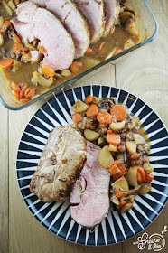 Rôti de Noir de Bigorre Légume Pommes de Terre Carotte Pruneaux Piment d'Espelette Recette