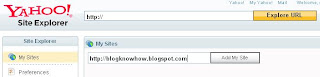 Yahoo Site Explorer Add My Site