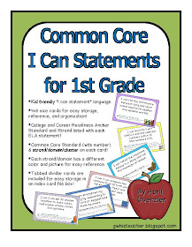 gwhizteacher, common core I can Statements, first grade Common Core