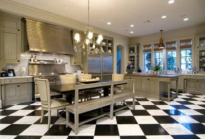 White Kitchen Floor on Seekingdecor  Black   White Checkerboard Kitchen Flooring