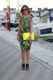 Kenzo Jungle print dress, round sunglasses, Lanvin sandals, Fashion and Cookies