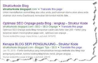 bagaimana cara mengetahui google index pada blog