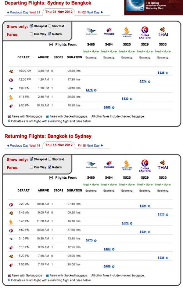 Bens trip to Thailand: Flights to Thailand