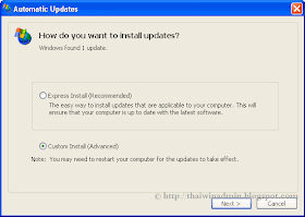 How do you want to install updates