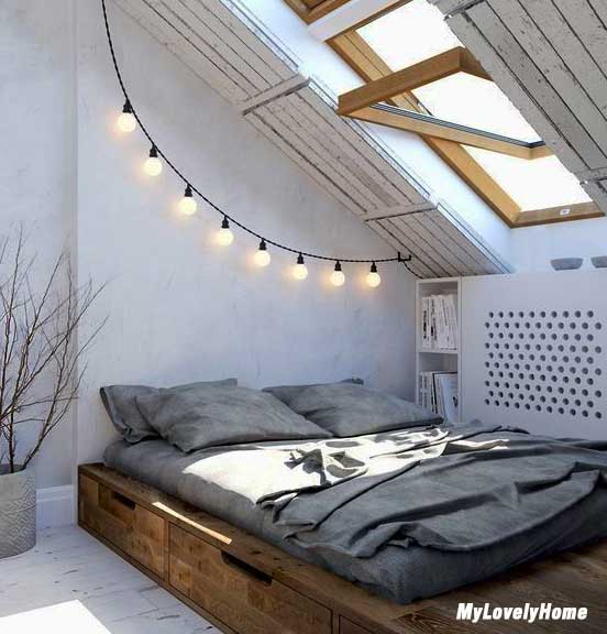 Bed Under Sloped Ceiling