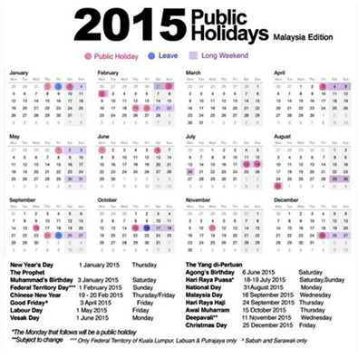 Malaysia Public Holidays 2015 Mr Sai Mun S Blog