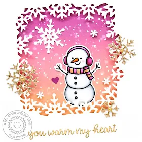 Sunny Studio Stamps: Snowflake Frame Dies Feeling Frosty Winter Themed Card by Anja Bytyqi