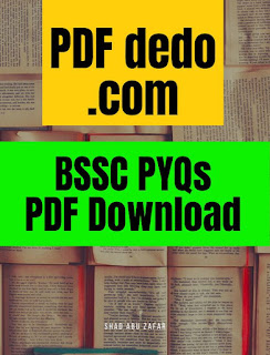 BSSC Inter Level Previous Year Question Paper PDF