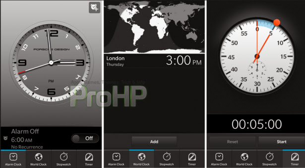 Porsche Design Clock for BlackBerry 10