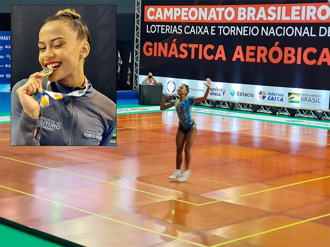 Atletas de Porto Velho dão show na ginástica aeróbica em Aracaju