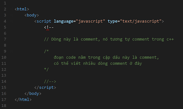 Bài 1: Cú pháp của Javascript