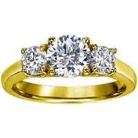 Three Stone Round Brilliant Diamond Ring