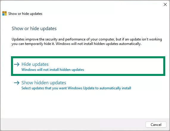 1-show-or-hide-updates