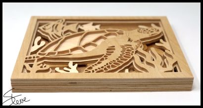 Download Scrollsaw Workshop Sea Turtle Layered Art Scroll Saw Pattern