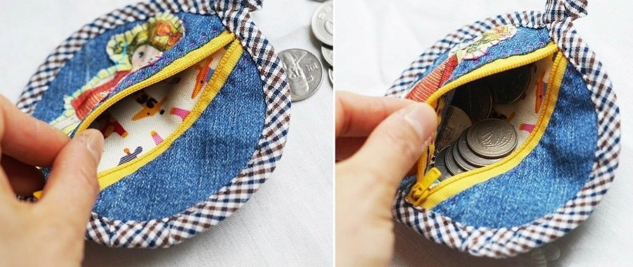 Perfect Circle Zip Pouch Box. DIY step-by-step Tutorial in Pictures.