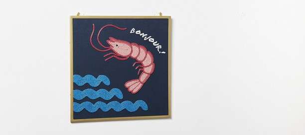 Bonjour Shrimp Wall Art