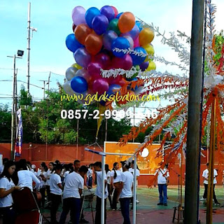 Balon gas acara MPLS di sekolah pluit jakarta utara