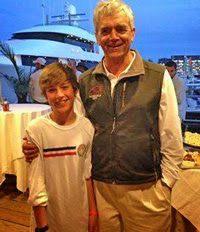 Youngest J/70 skipper- Joe Collins Jr with Rod Johnstone