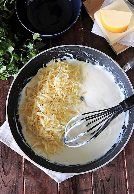 Making Cheese Sauce in Skillet Image