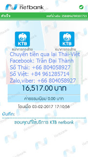 Chuyển tiền đi Thái Lan