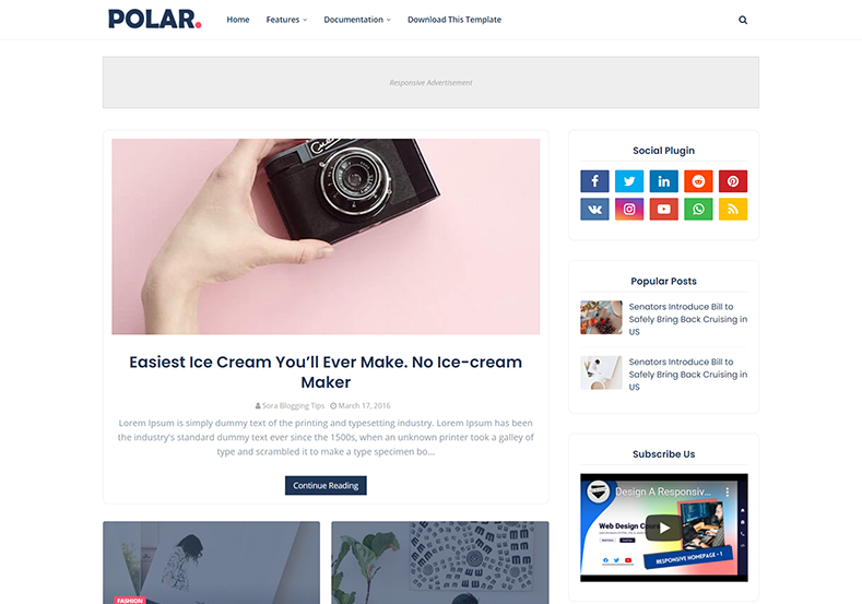 Polar Blogger Template