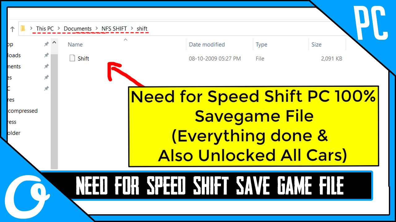 Need for Speed Shift PC 100% Savegame (All Cars Unlocked)