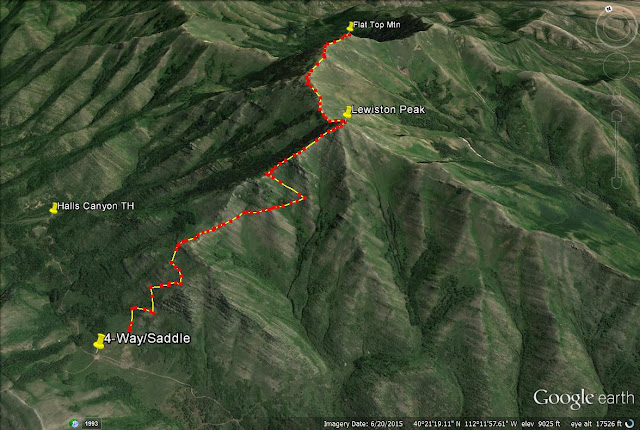 Hiking to Flat Top Mountain, Oquirrh Mountains trail map