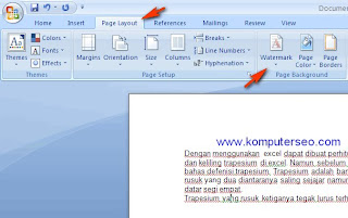 Cara membuat watermark di word 2007  Komputer SEO