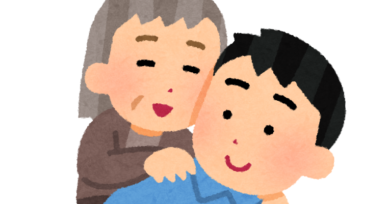 お年寄りをおんぶする男性のイラスト かわいいフリー素材集 いらすとや